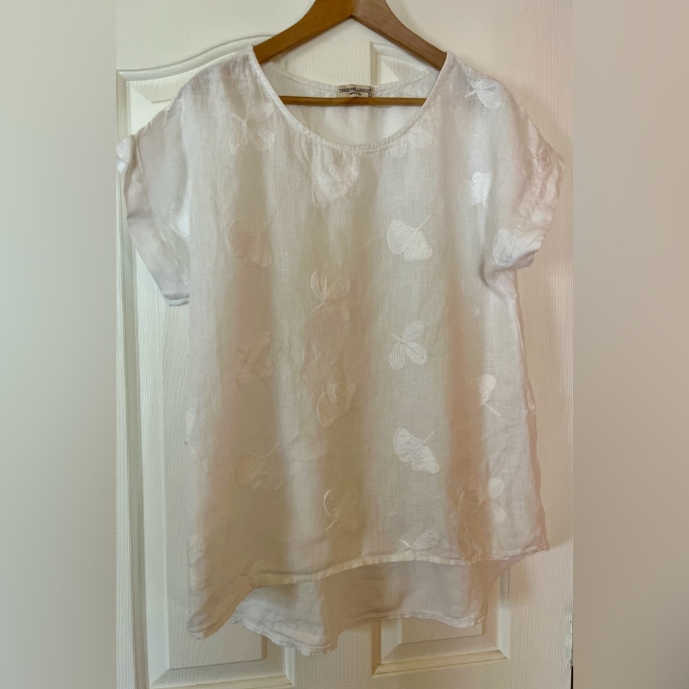 Terzo Millennio linen top. Made in Italy